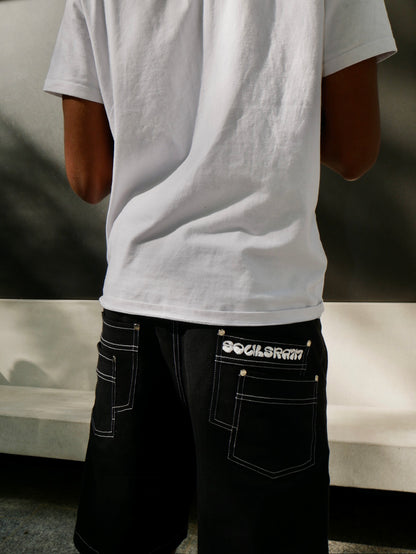 DENIM KNEE JORTS